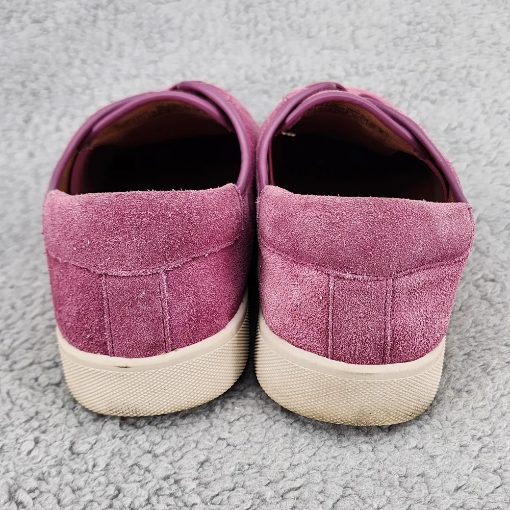 Vionic Jean Suede Slip On Sneakers Sz 8.5 Purple Casual Comfort Shoes - Picture 4 of 12